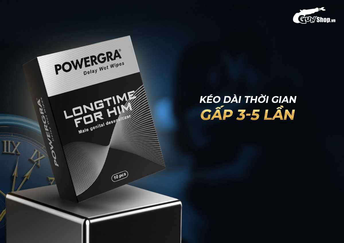 Khăn lau Powergra Delay Wet Wipes kéo dài thời gian chính hãng tại Gunshop