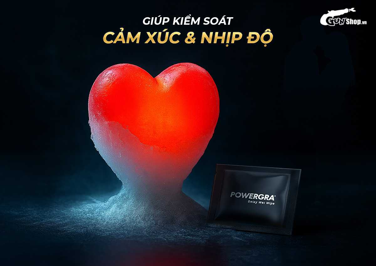 Khăn lau Powergra Delay Wet Wipes kéo dài thời gian chính hãng tại Gunshop