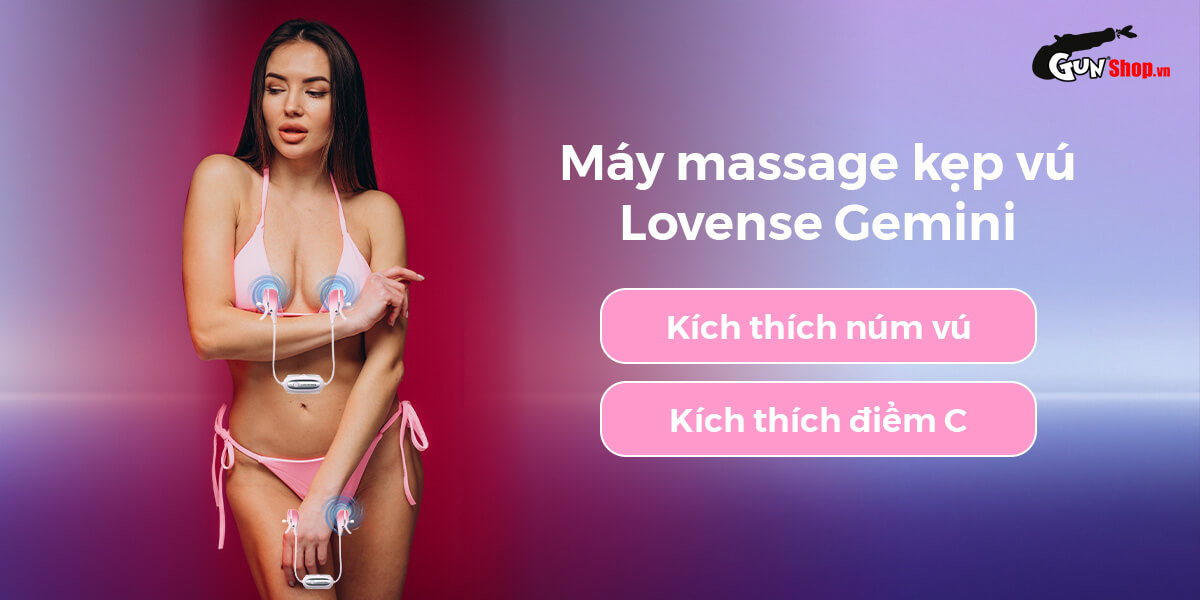 Máy massage kẹp vú Lovense Gemini uy tín - chính hãng - chất lượng tại Gunshop