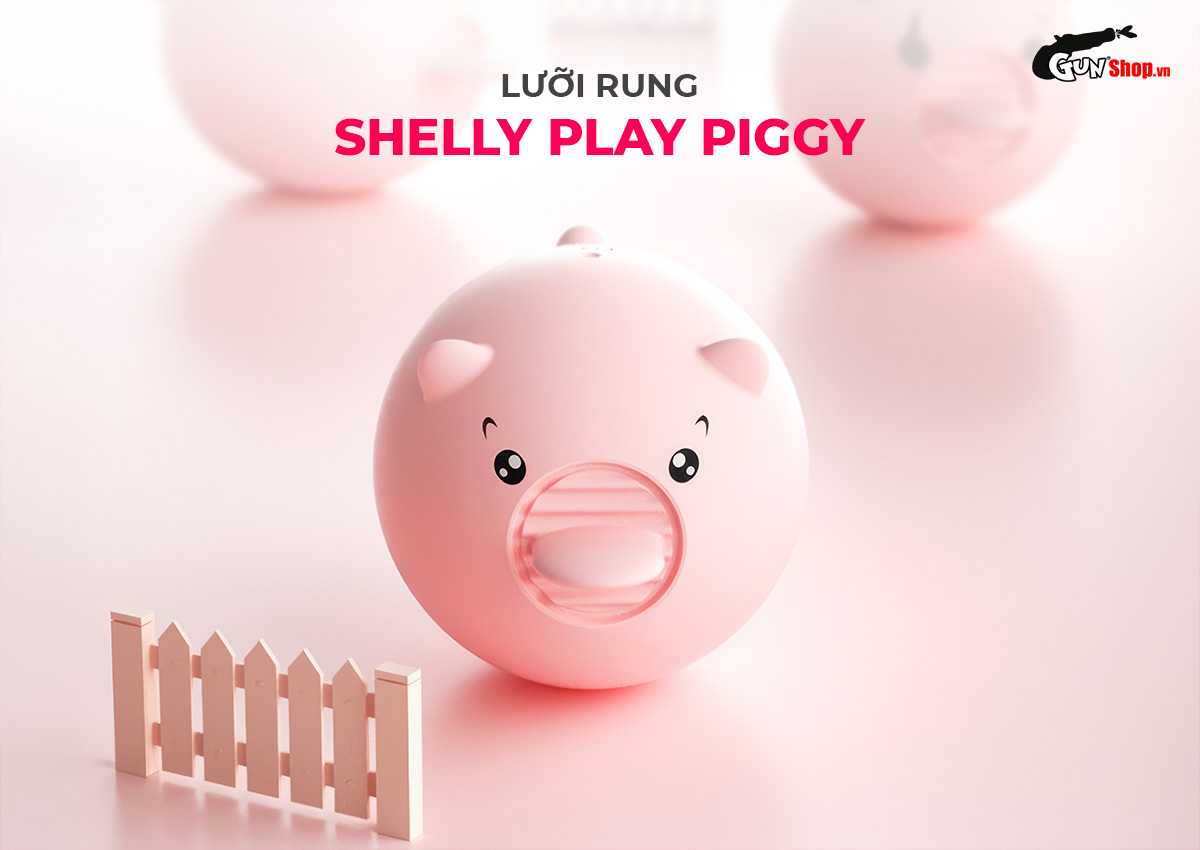 Lưỡi rung hình heo Shelly Play Piggy chính hãng tại Gunshop