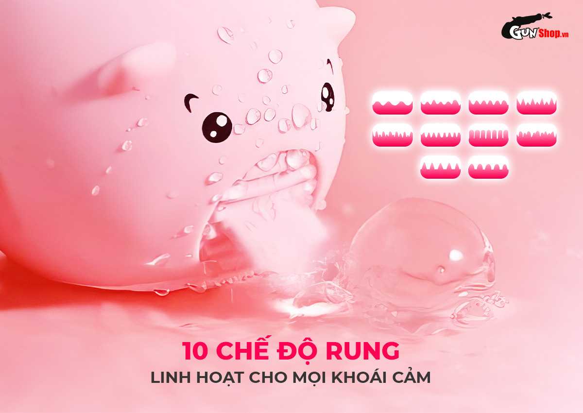 Lưỡi rung hình heo Shelly Play Piggy chính hãng tại Gunshop