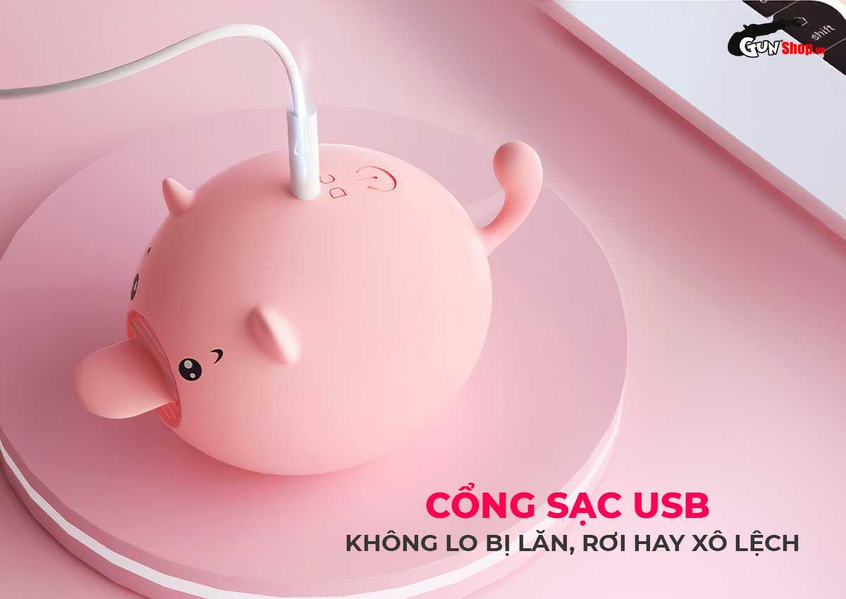 Lưỡi rung hình heo Shelly Play Piggy chính hãng tại Gunshop
