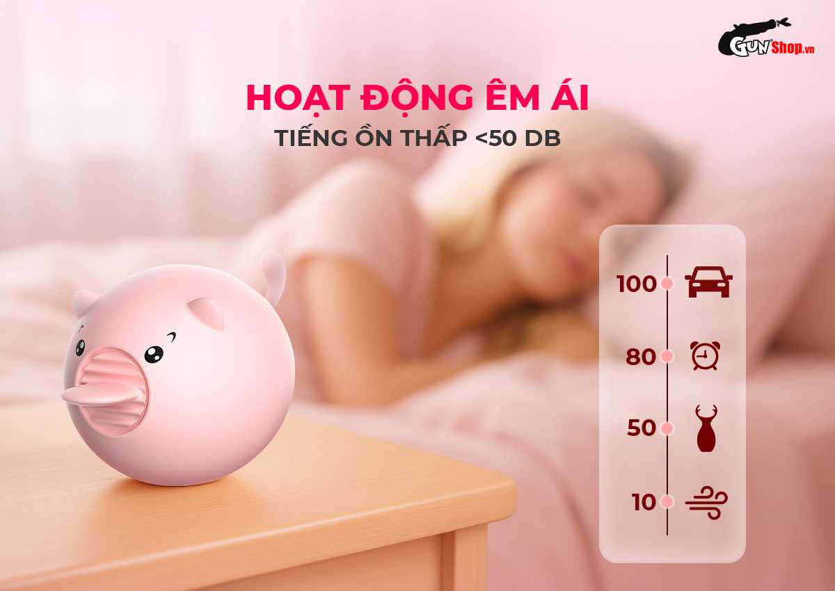 Lưỡi rung hình heo Shelly Play Piggy chính hãng tại Gunshop