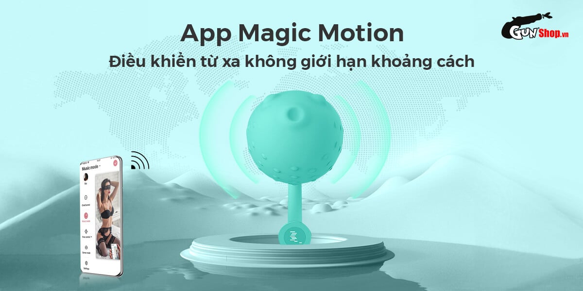 Trứng rung Magic Motion Fugu Xanh chính hãng cao cấp tại Gunshop