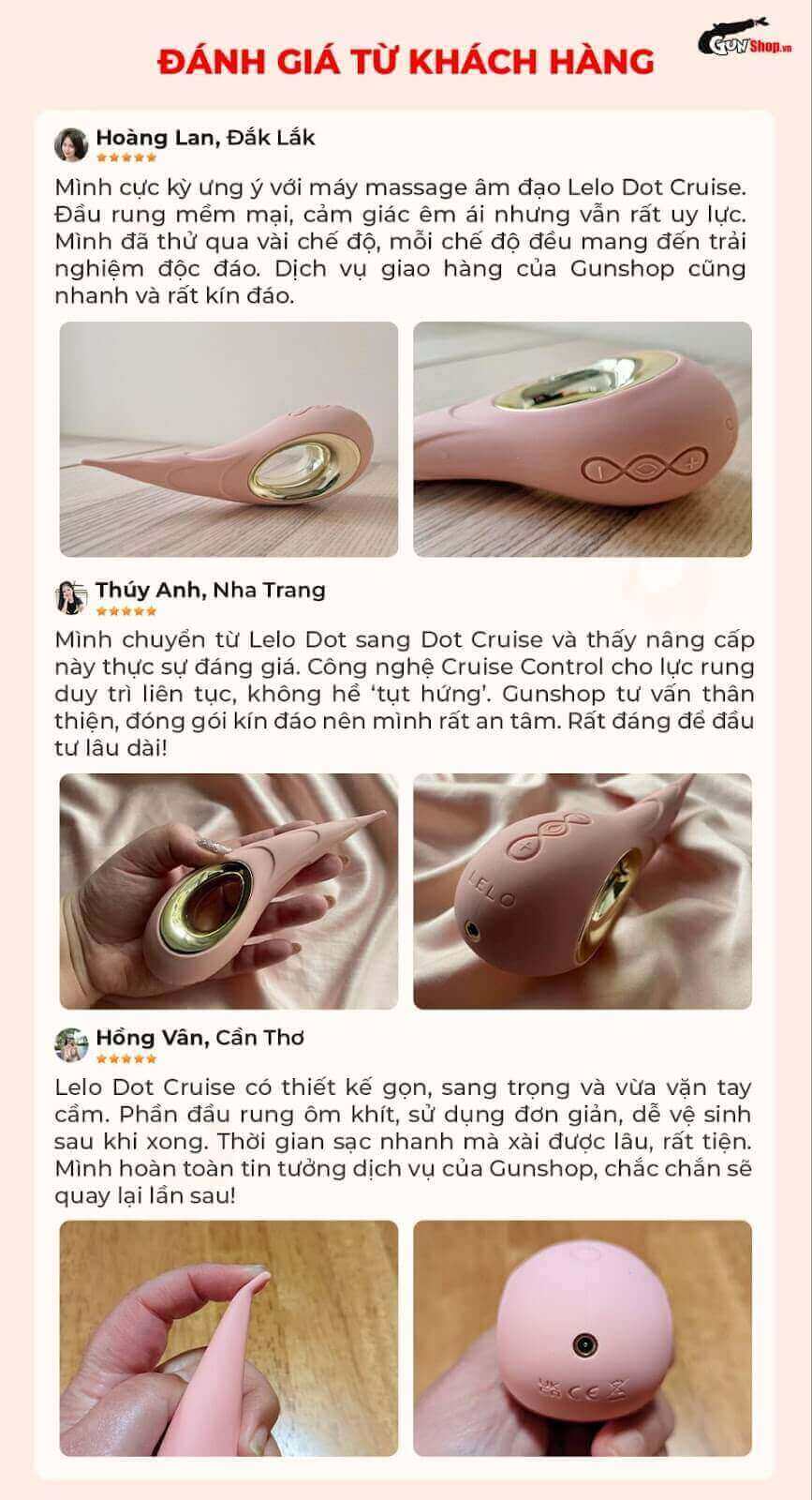 Khách hàng nói gì về Lelo Dot Cruise tại Gunshop?
