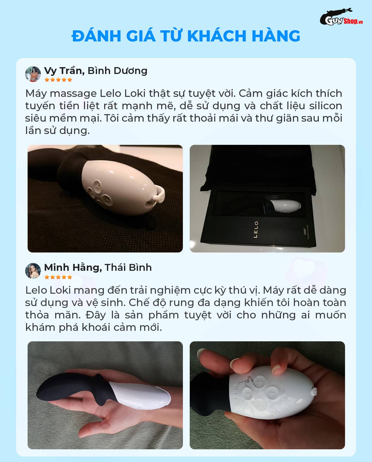 Đánh giá thực tế từ khách hàng Gunshop về Lelo Loki