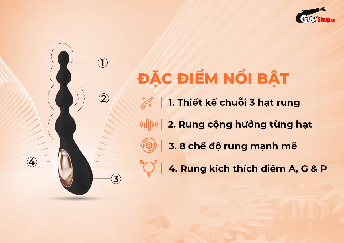 máy massage hậu môn Lelo Soraya Beads cao cấp tại Gunshop