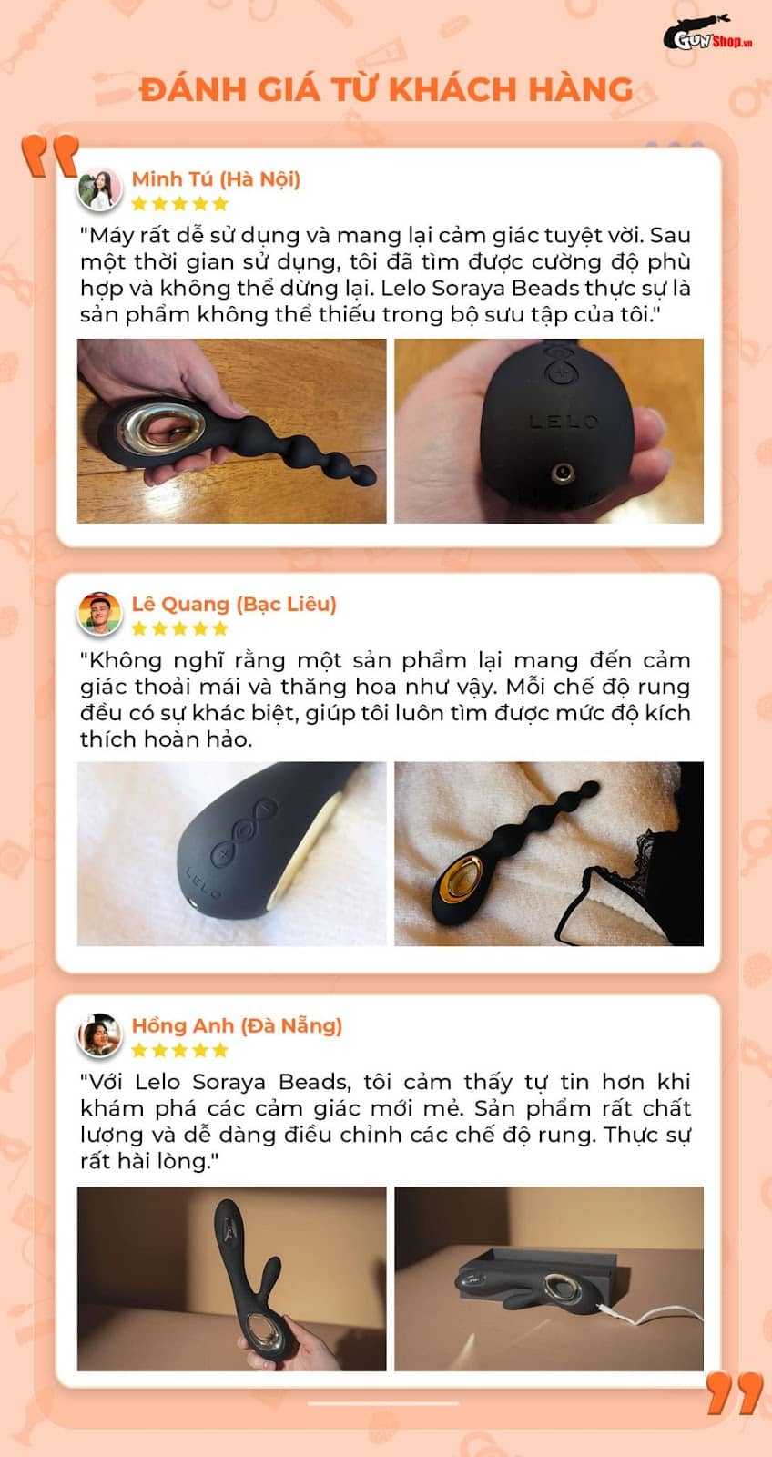 Đánh giá thực tế từ khách hàng Gunshop về Lelo Soraya Beads