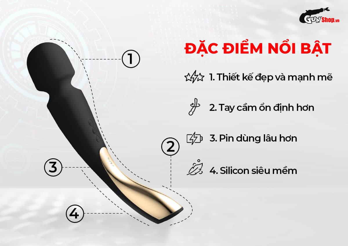 Máy massage Lelo Smart Wand 2 Large cao cấp tại Gunshop