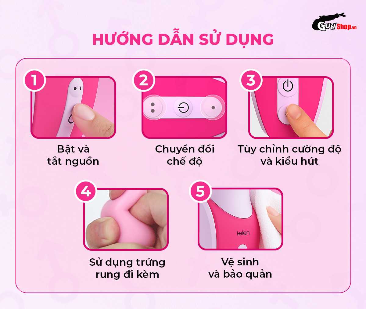 Hướng dẫn sử dụng máy massage Leten Peppa Pig 012B