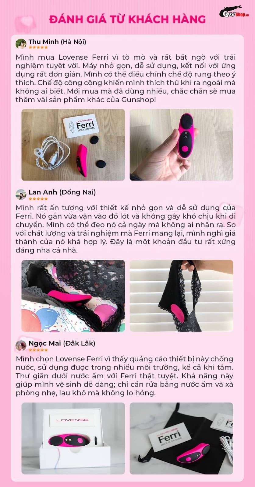 Đánh giá thực tế từ khách hàng Gunshop về Lovense Ferri