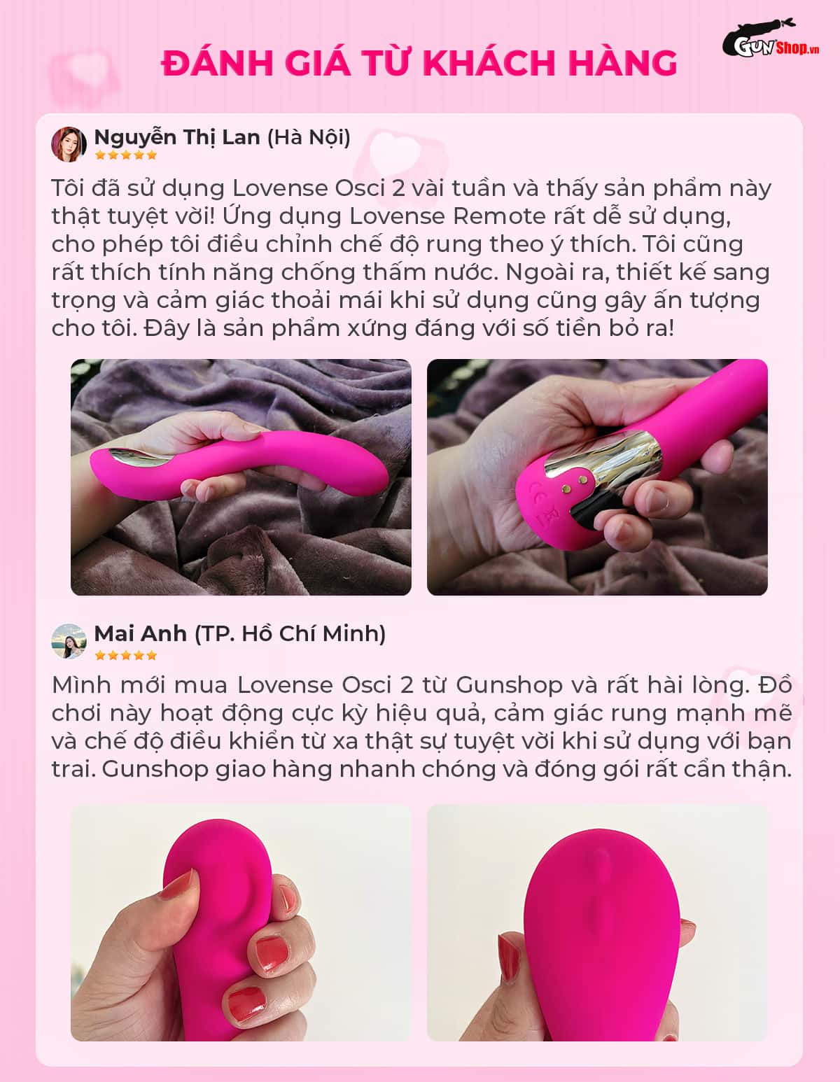 Đánh giá thực tế từ khách hàng Gunshop về Lovense Osci 2