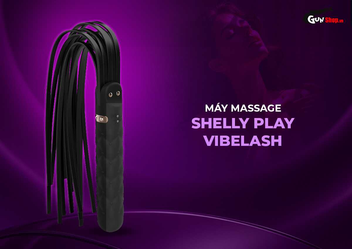 Máy massage Shelly Play Vibelash kết hợp roi da BDSM chính hãng tại Gunshop