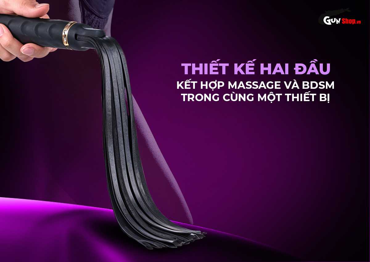 Máy massage Shelly Play Vibelash kết hợp roi da BDSM chính hãng tại Gunshop