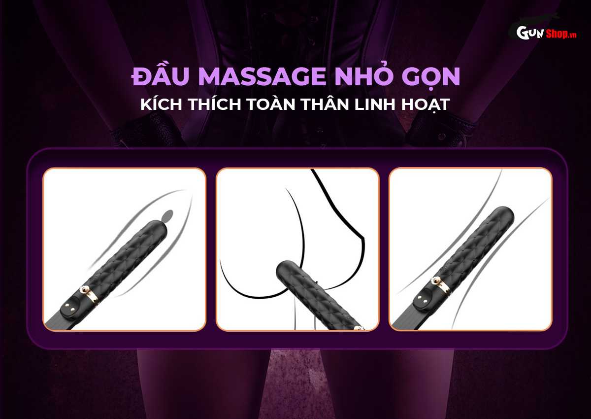 Máy massage Shelly Play Vibelash kết hợp roi da BDSM chính hãng tại Gunshop
