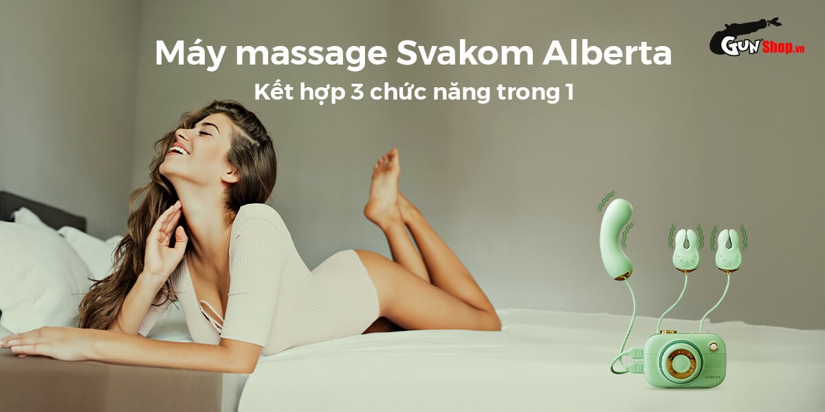 Máy massage 4 món Svakom Alberta chính hãng cao cấp tại Gunshop