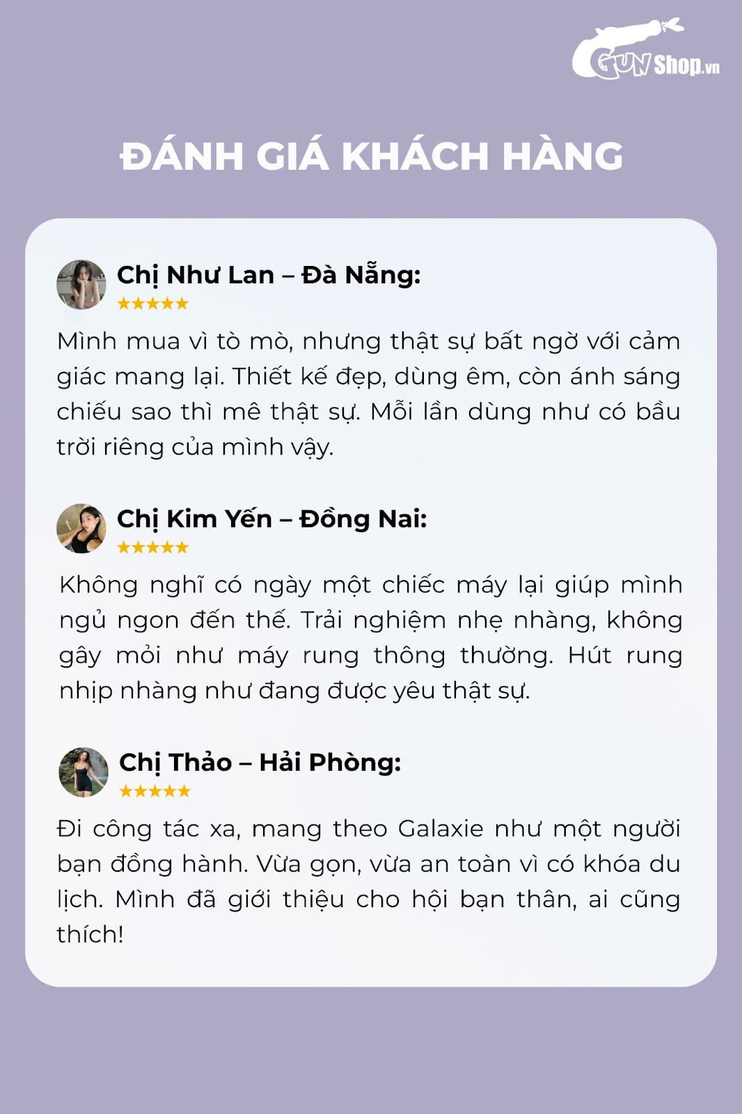 Đánh giá thực tế từ khách hàng Gunshop về Svakom Galaxie