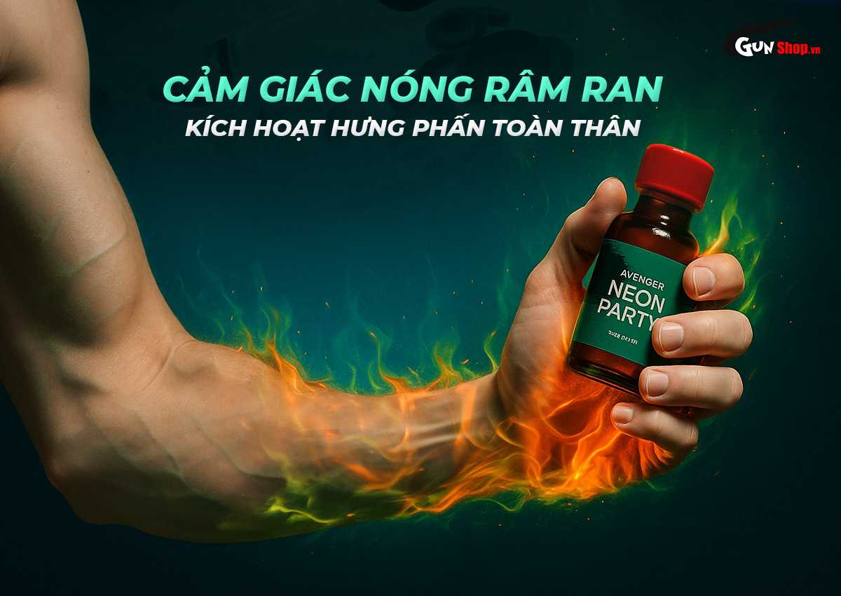 Chai hít Popper Avenger Neon Party Green chính hãng tại Gunshop