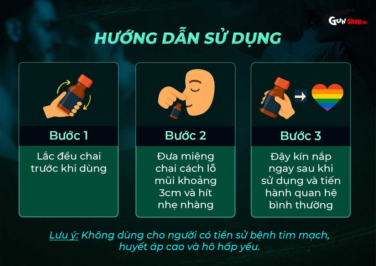 Hướng dẫn sử dụng chai hít kích thích Popper Avenger Neon Party Green