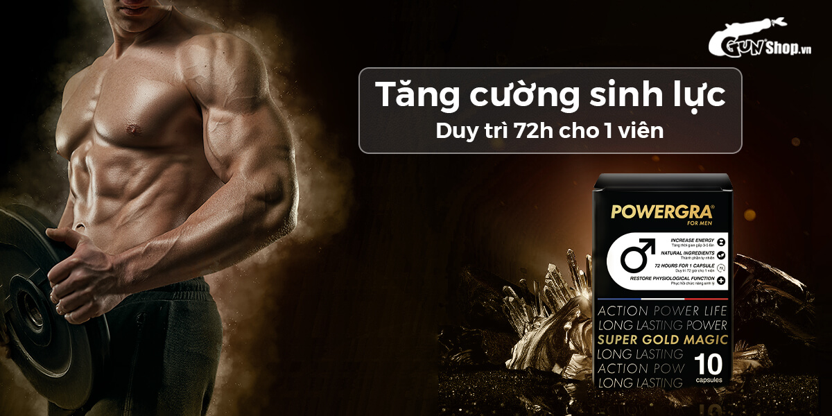 Viên uống tăng kích thước, kéo dài thời gian Powergra For Men