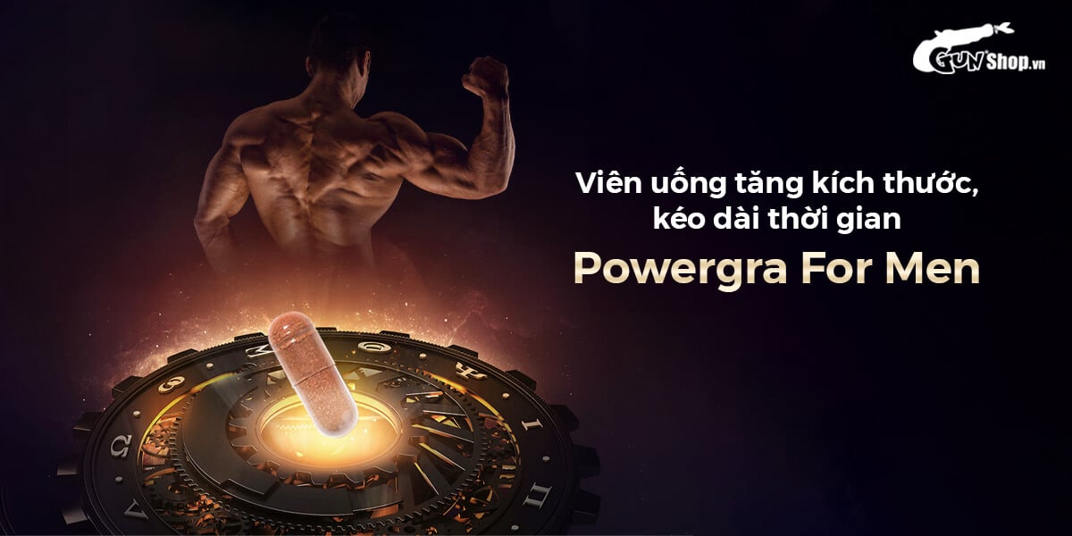 viên uống Powergra For Men hộp 10 viên tăng cường sinh lý nam
