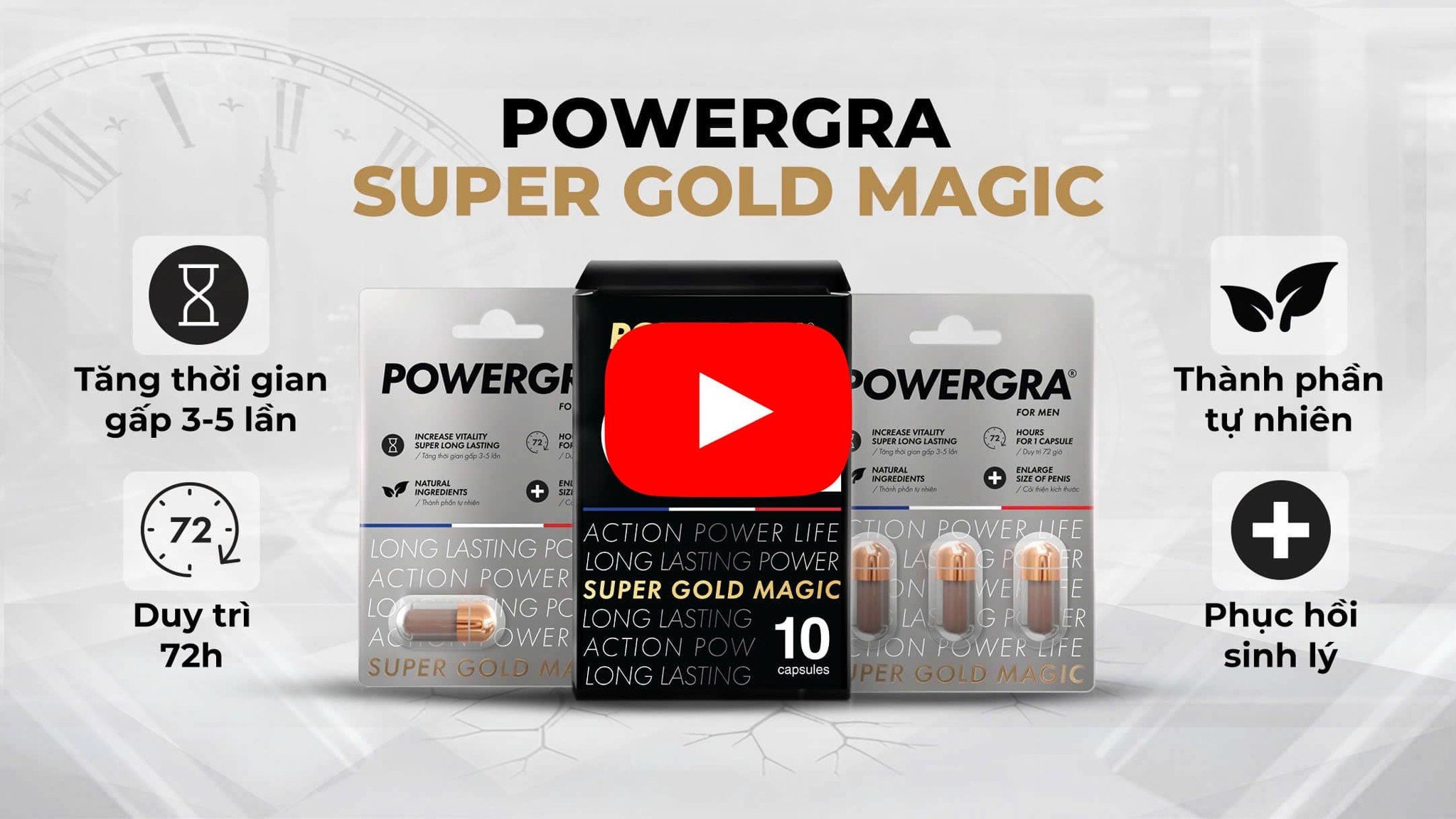 Video review viên uống Powergra For Men (Super Gold Magic