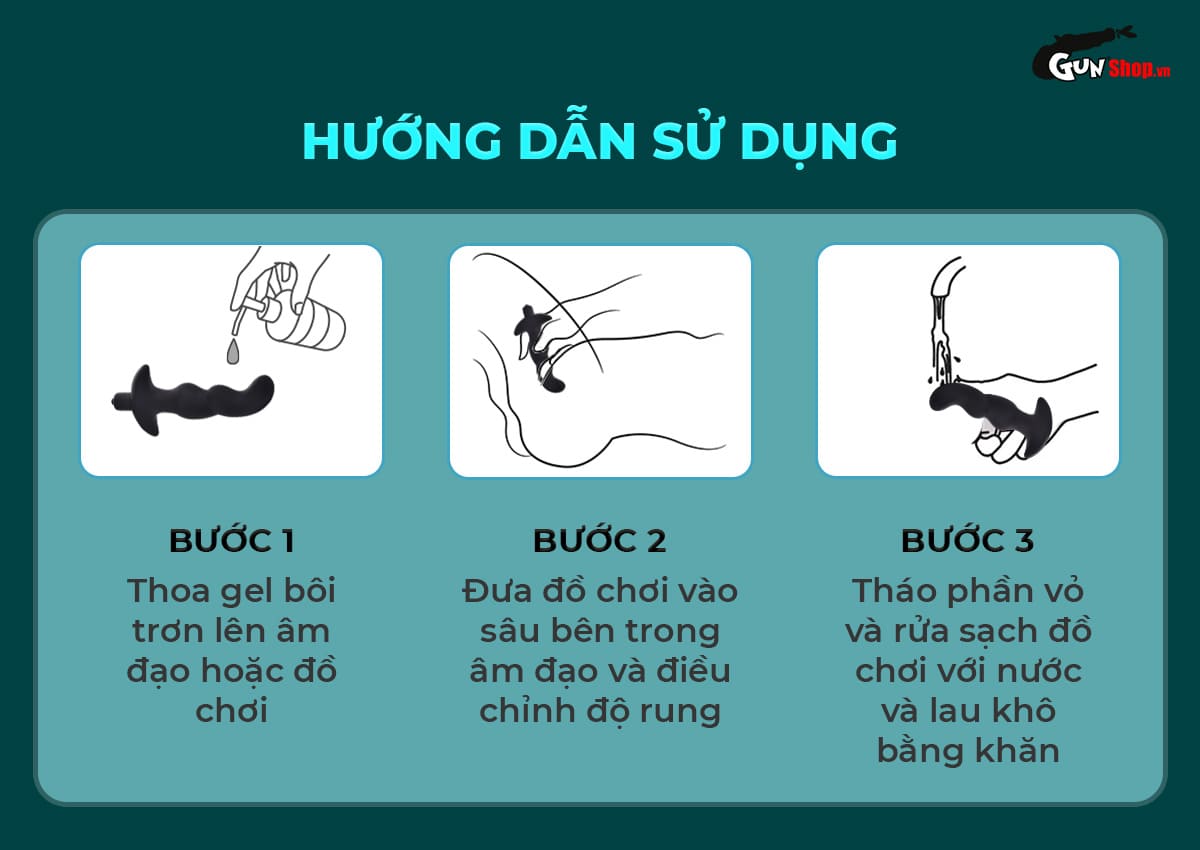 Hướng dẫn sử dụng que rung hậu môn cao cấp Shelly Play Turbo