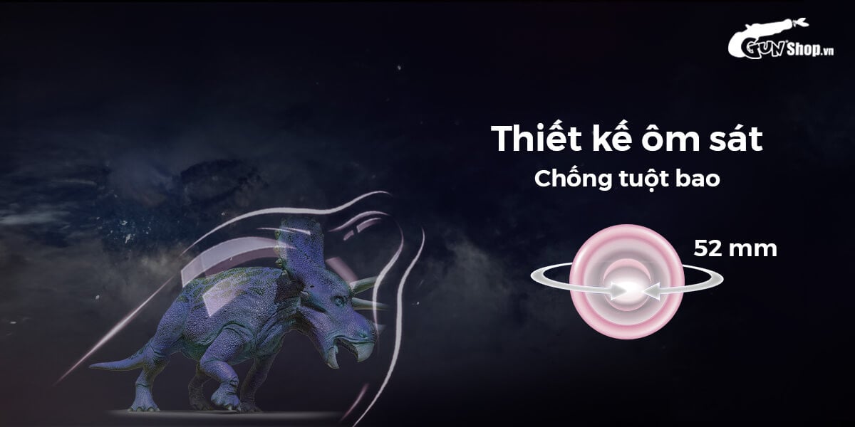 Bao cao su Shell Dino Trice bi gai lớn chính hãng tại Gunshop