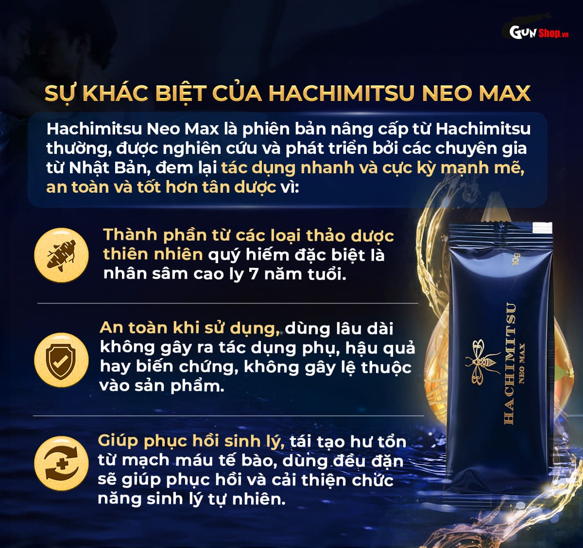Tinh chất Hachimitsu Neo Max chính hãng, giá tốt tại Gunshop