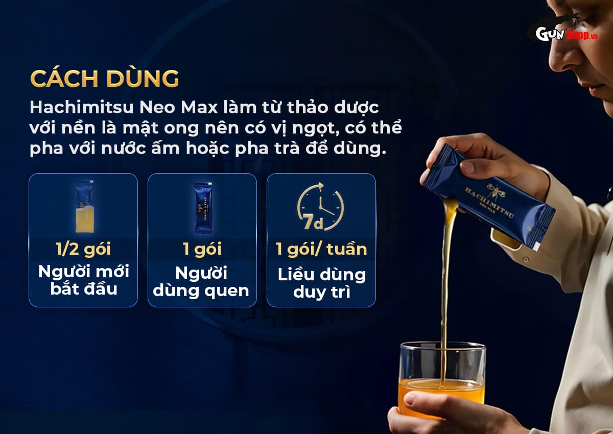 Tinh chất Hachimitsu Neo Max chính hãng, giá tốt tại Gunshop