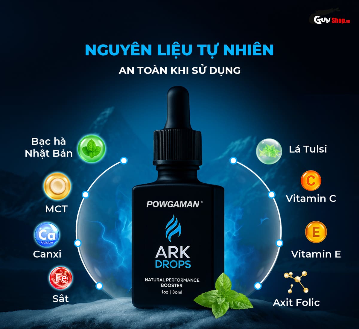 Tinh chất gia tăng cảm xúc Powgaman Ark Drops chính hãng tại Gunshop