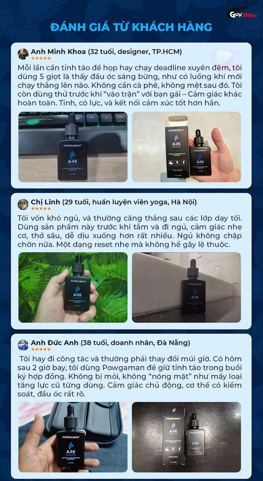 Đánh giá từ người dùng Powgaman Ark Drops