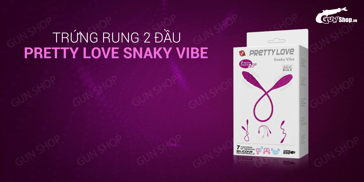 Trứng rung 2 đầu Pretty Love Snaky Vibe chính hãng giá tốt tại Gunshop