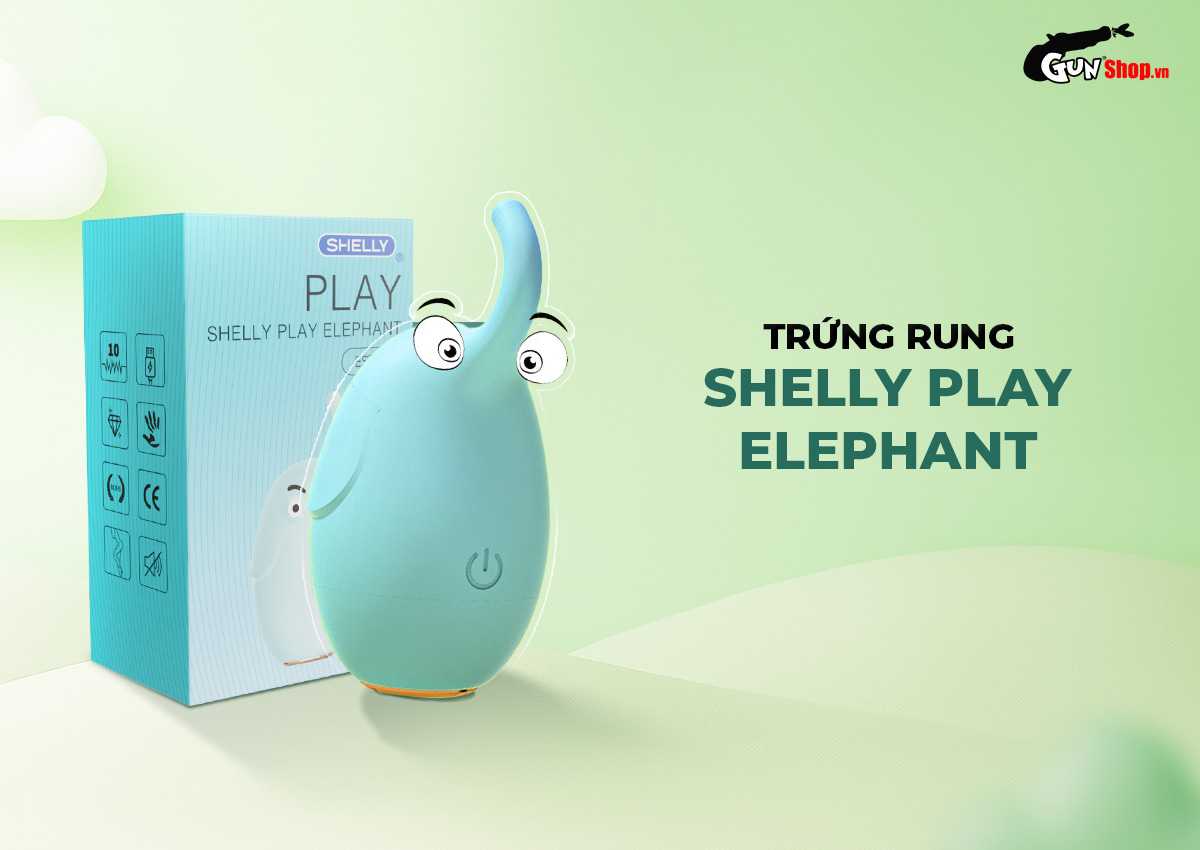 Trứng rung hình voi Shelly Play Elephant chính hãng tại Gunshop
