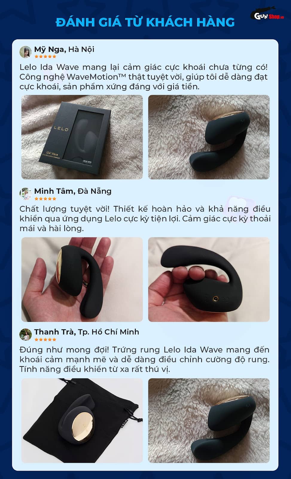 Đánh giá chân thật từ người dùng về Lelo Ida Wave tại Gunshop