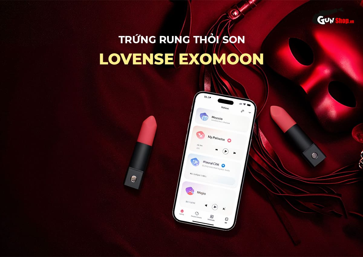 Trứng rung thỏi son Lovense Exomoon chính hãng - uy tín- cao cấp tại Gunshop