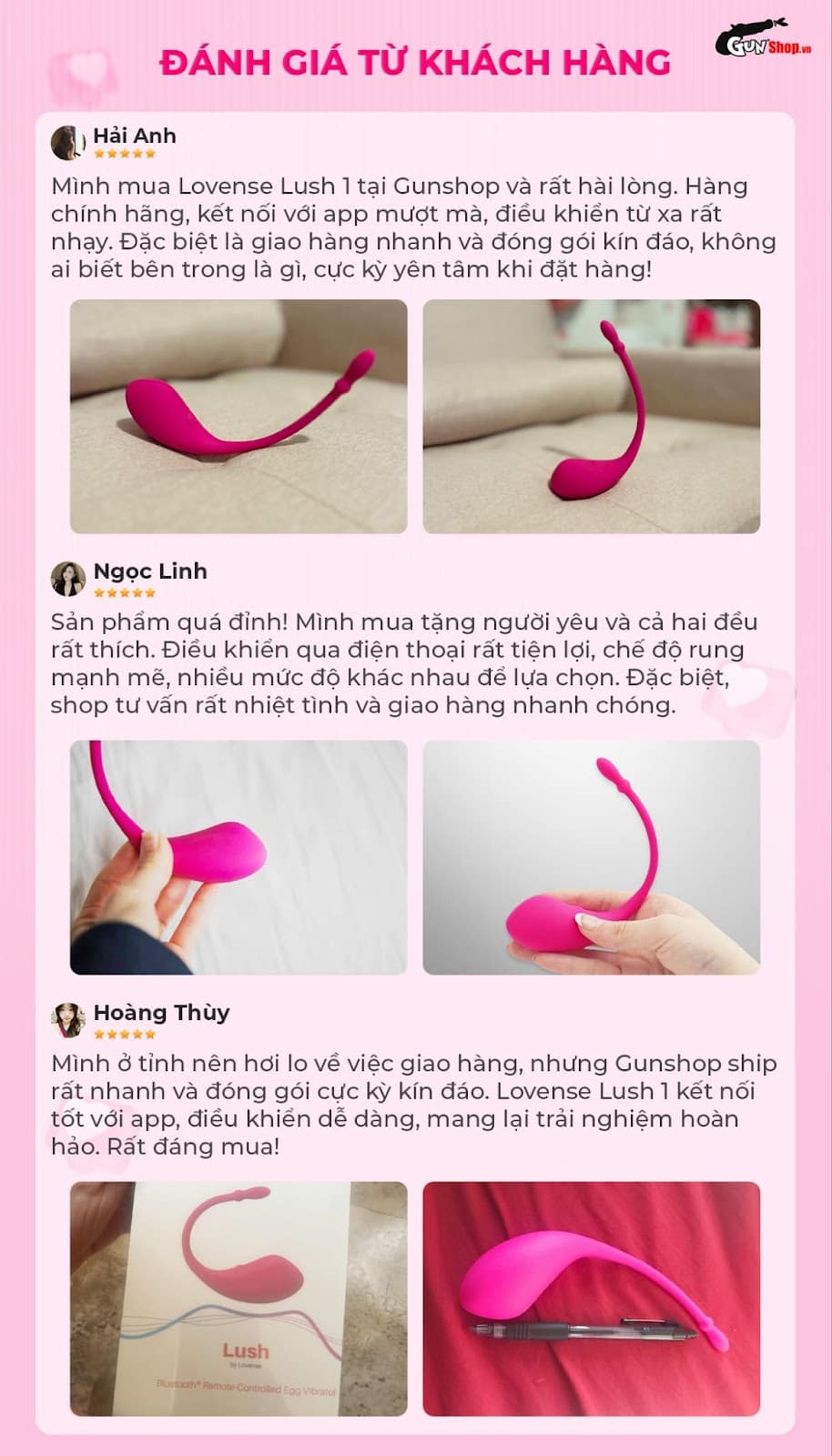 Trứng rung Lovense Lush 1 cao cấp chính hãng tại Gunshop