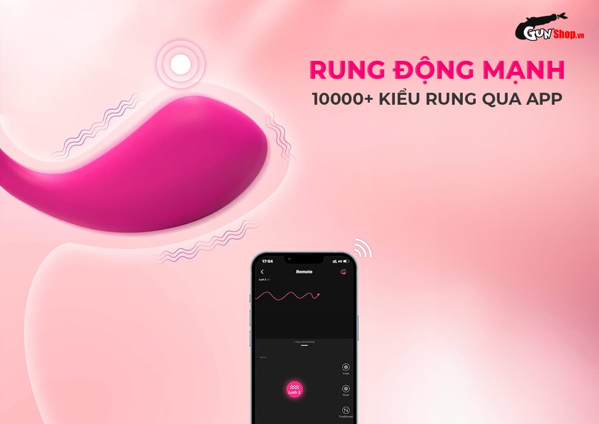 Trứng rung Lovense Lush 2 cao cấp - chính hãng - giá tốt tại Gunshop