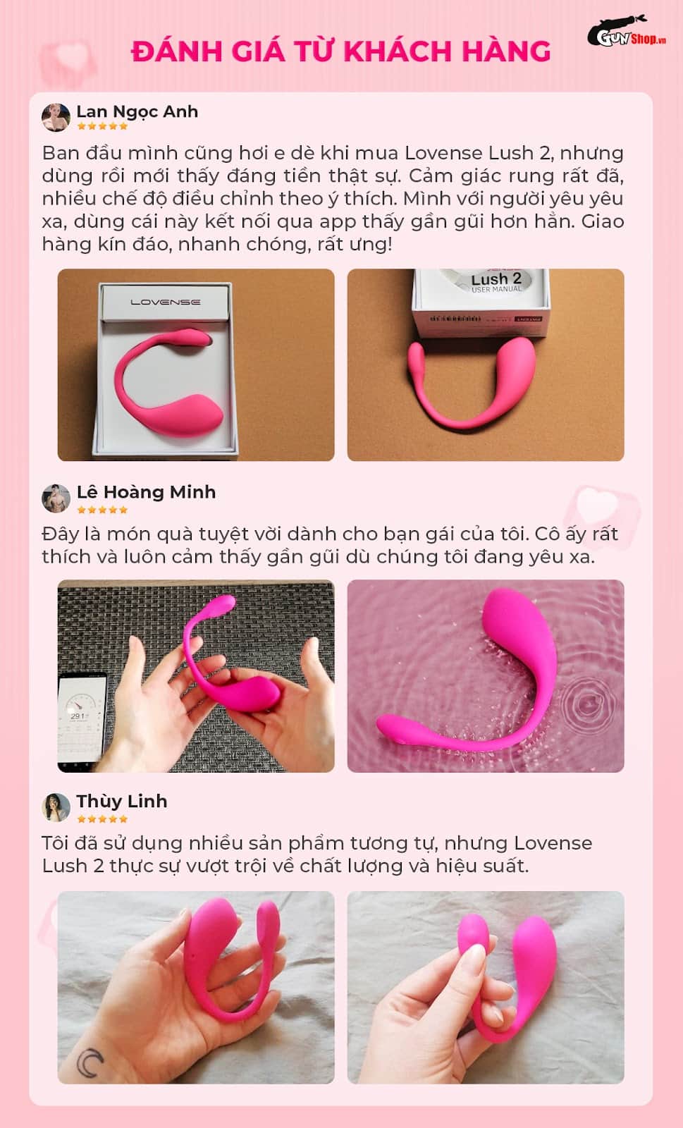 Trứng rung Lovense Lush 2 cao cấp - chính hãng - giá tốt tại Gunshop