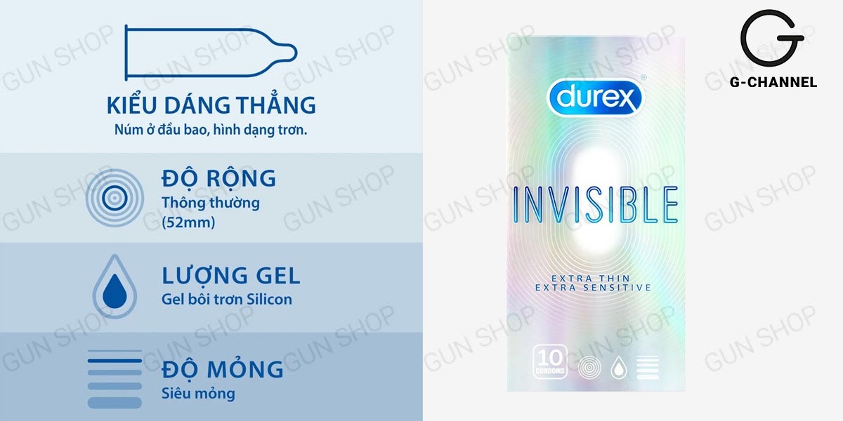 Vì sao bao cao su Durex Invisible Extra Sensitive được ưa chuộng?