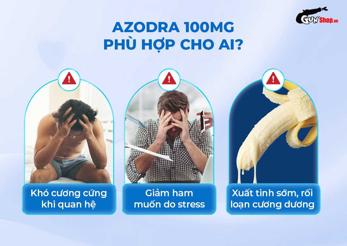 viên uống cường dương Azodra 100mg chính hãng tại Gunshop