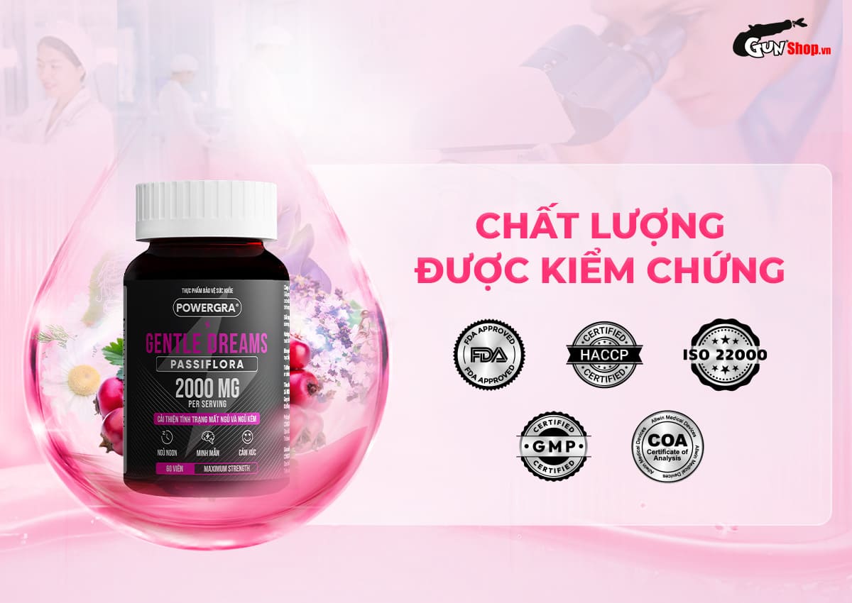 Viên uống cải thiện tình trạng giấc ngủ và ngủ kém Powegra Gentle Dreams chính hãng tại Gunshop