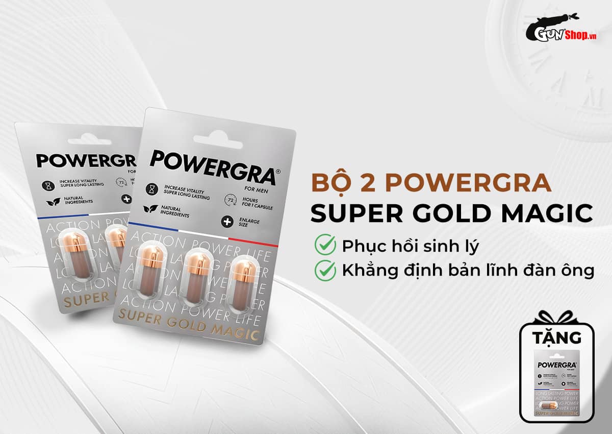 Viên uống Powergra For Men – Bộ 2 vỉ 3 viên chính hãng tại Gunshop