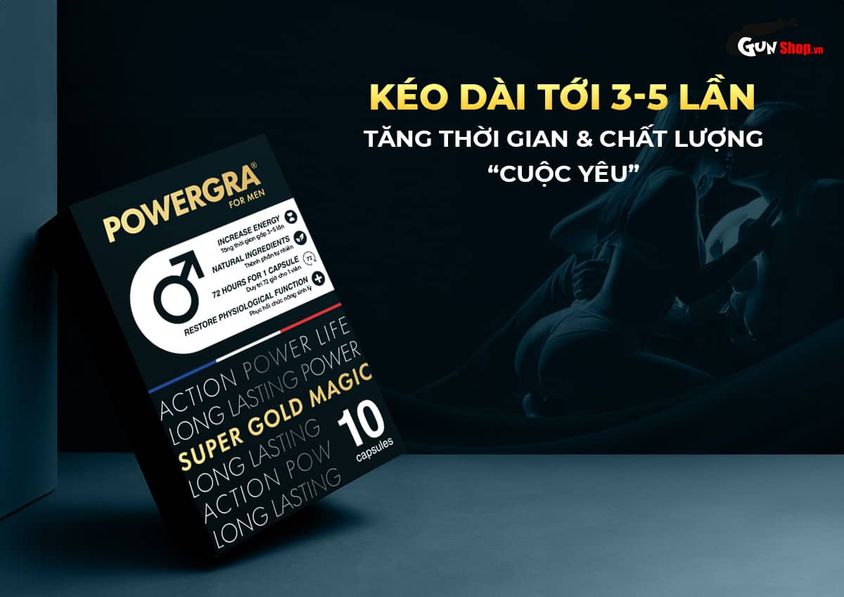 viên uống tăng cường sinh lý Powergra For Men – Hộp 10 viên