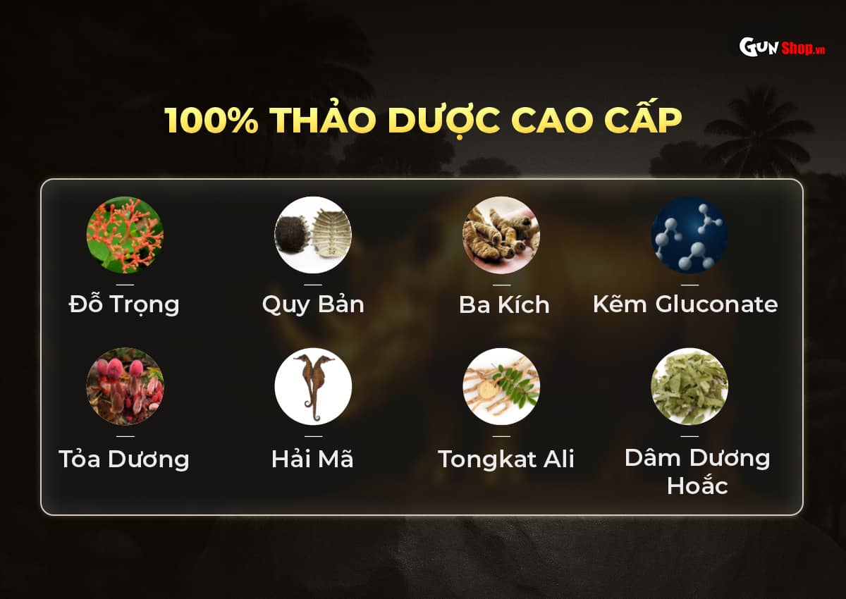 Thành phần nổi bật của Powergra For Men Rino