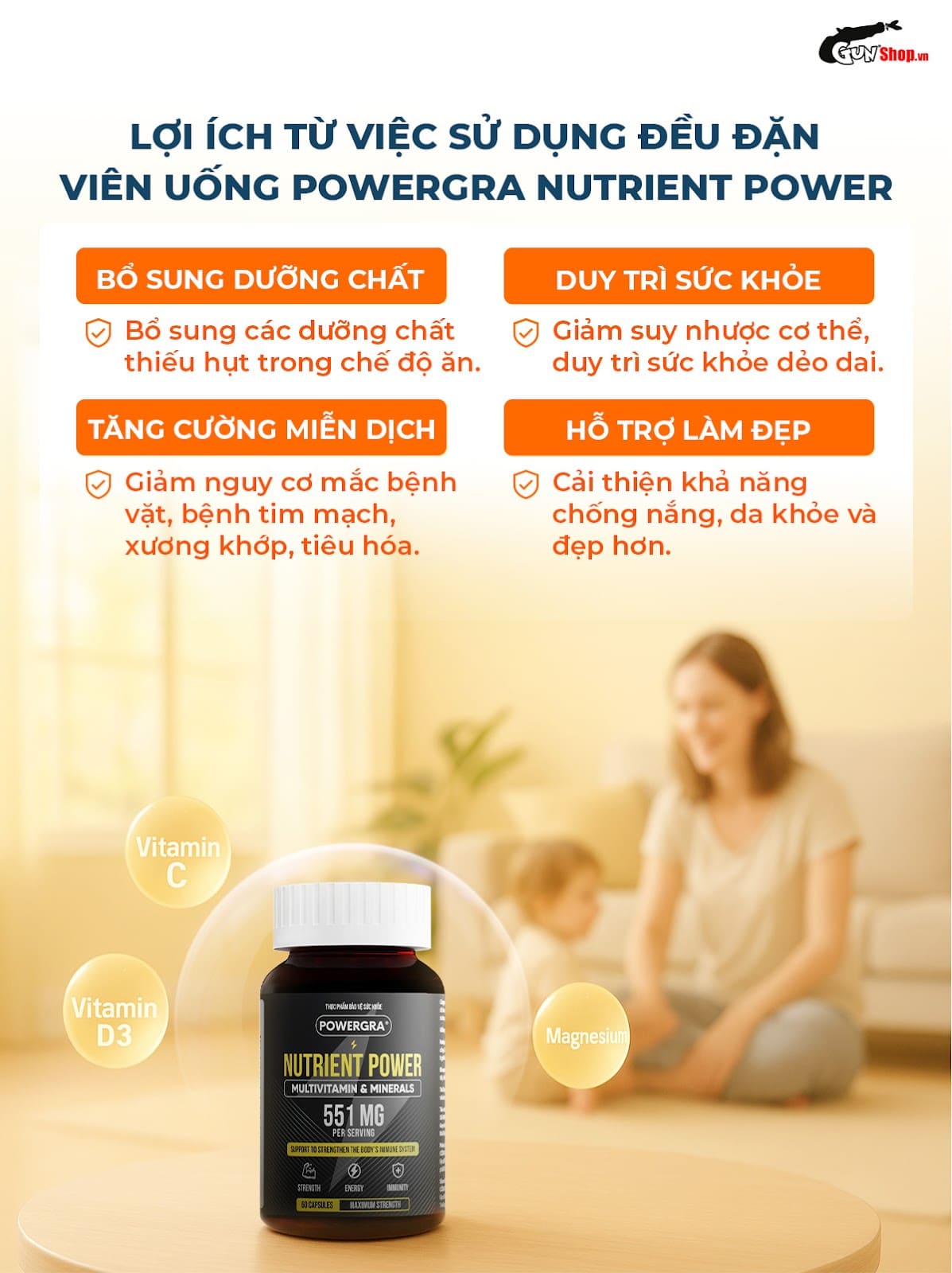 Viên Uống Vitamin Tổng Hợp Powergra Nutrient Power