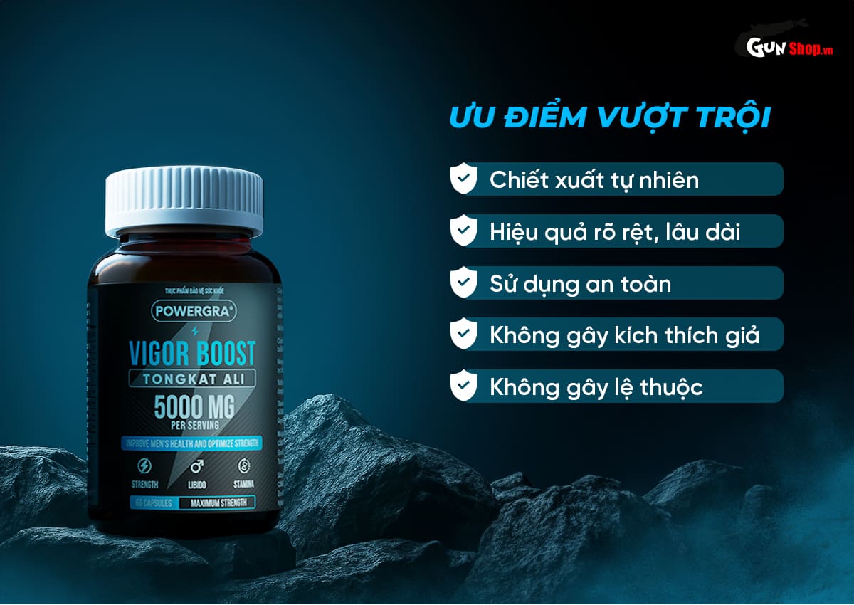Ưu điểm của Powergra Vigor Boost TongKat Ali