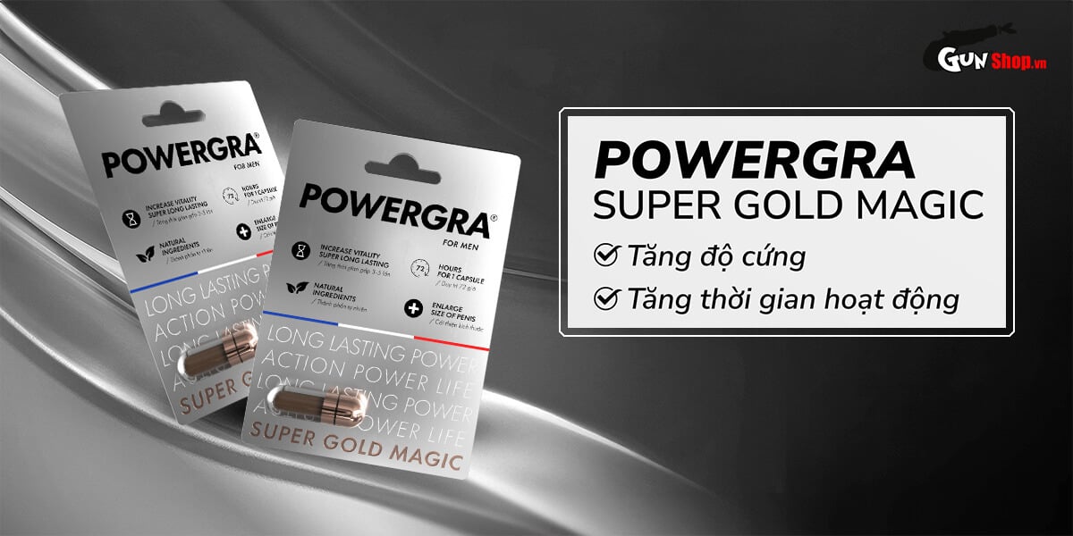 Viên uống Powergra For Men (Super Gold Magic) Vỉ 1 viên chính hãng tại Gunshop.vn