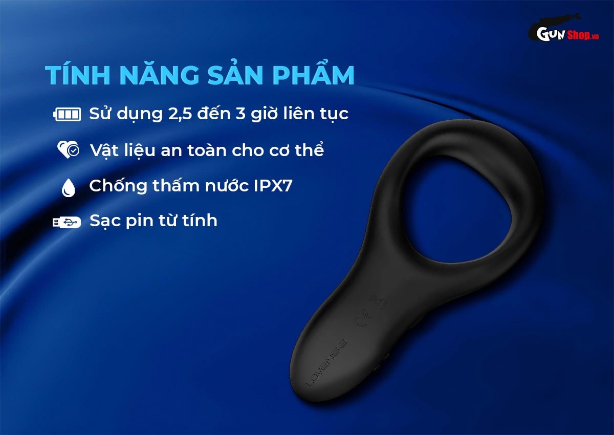 Vòng rung tăng khoái cảm Lovense Diamo cao cấp chính hãng tại Gunshop