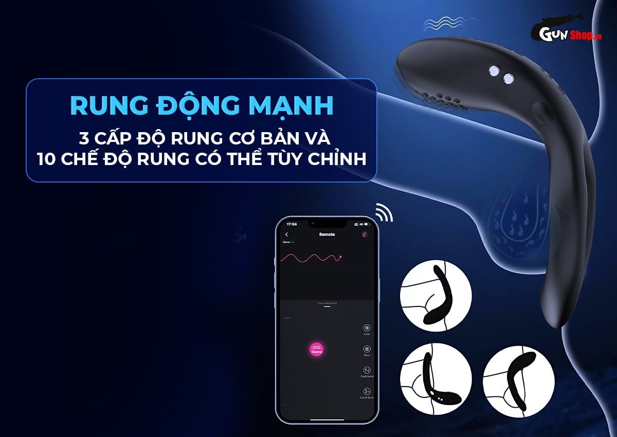 Vòng rung tăng khoái cảm Lovense Diamo cao cấp chính hãng tại Gunshop